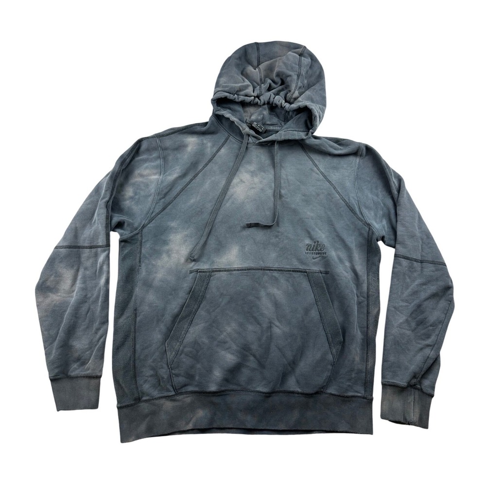 Nike Sportswear Club Hoodie Men M Gray Fleece‎ Cloud Washed Pullover DD9766-060
